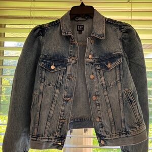 Gap Puff Sleeve Denim Jacket